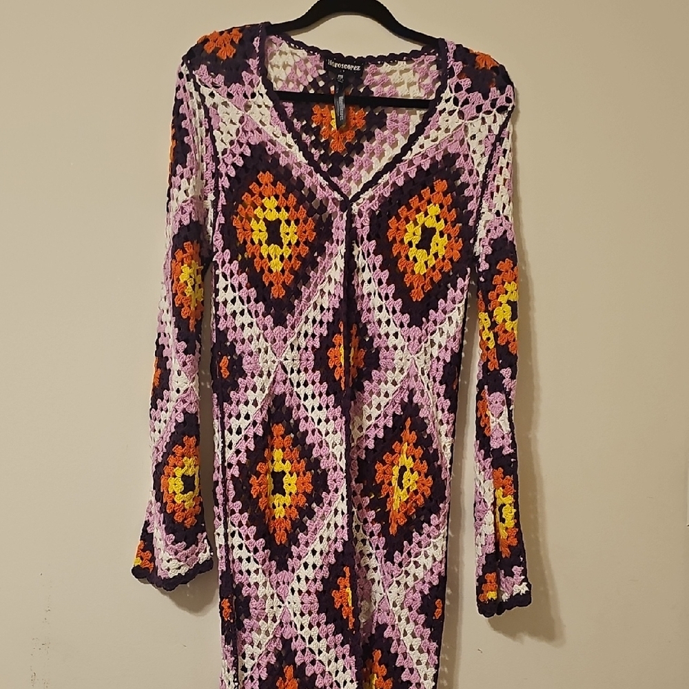 Dolls Kill Horoscopez Multicolor Crochet Dress